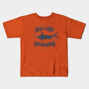 Nautical lettering: just keep swimming Kids T-Shirt